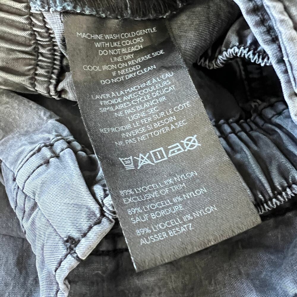 Free People Sylvie Barrel Pants Women's Size XS Gray Mid-Rise Relaxed Crinkly - Picture 10 of 11